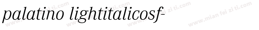 palatino lightitalicosf字体转换